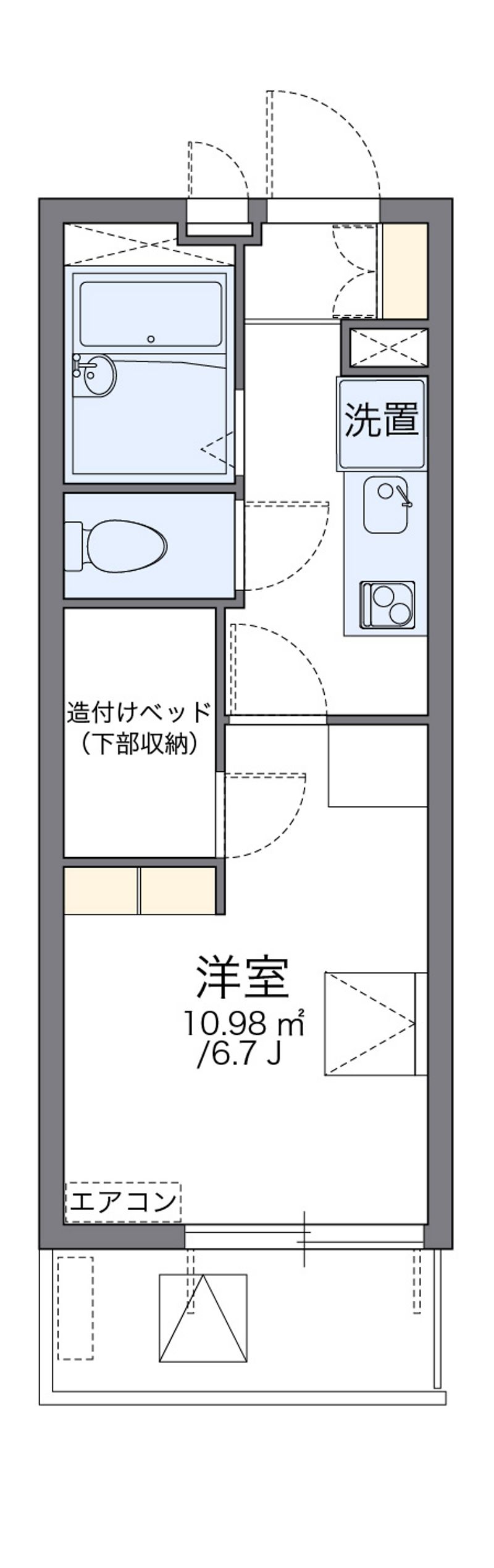 レオパレスＯＲＣＨＩＤ　Ａ 間取図