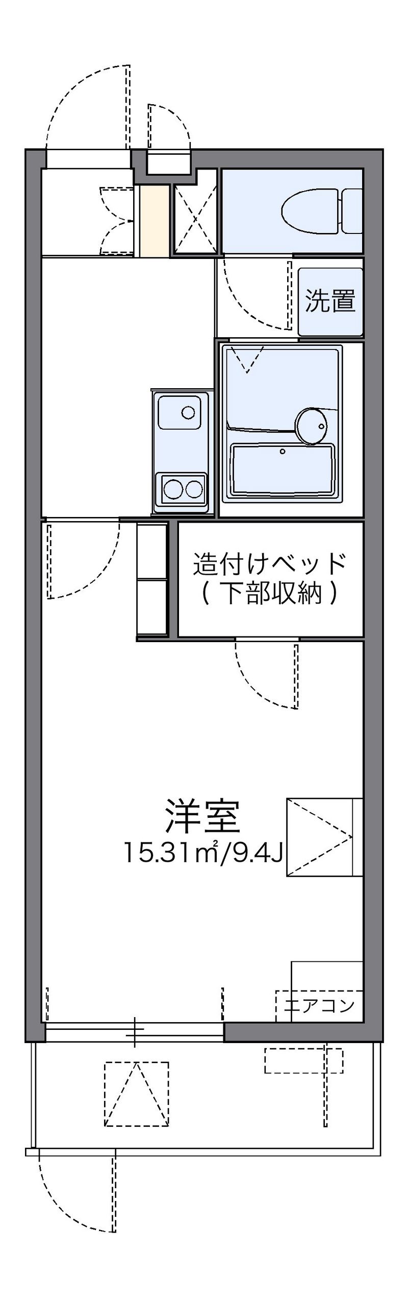 レオパレスセンターヴィレ 間取図