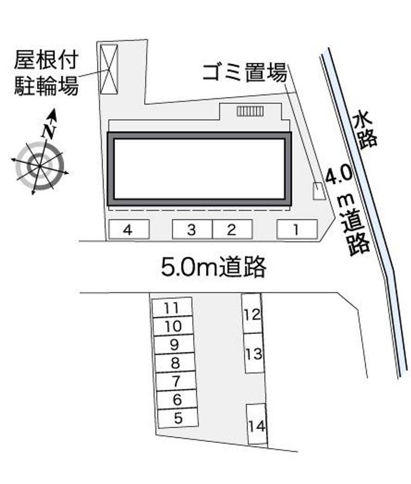 レオパレスコスモ平井 配置図