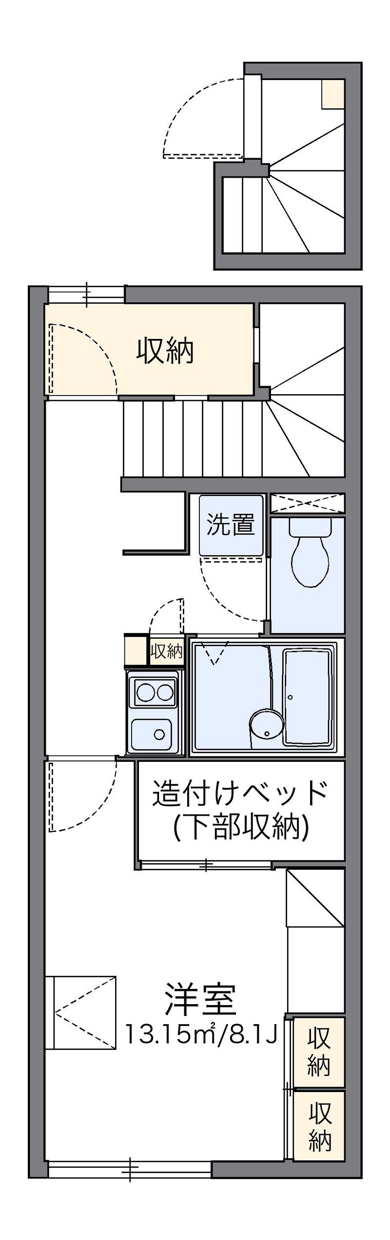 レオパレスクオーレ　下万呂 間取図