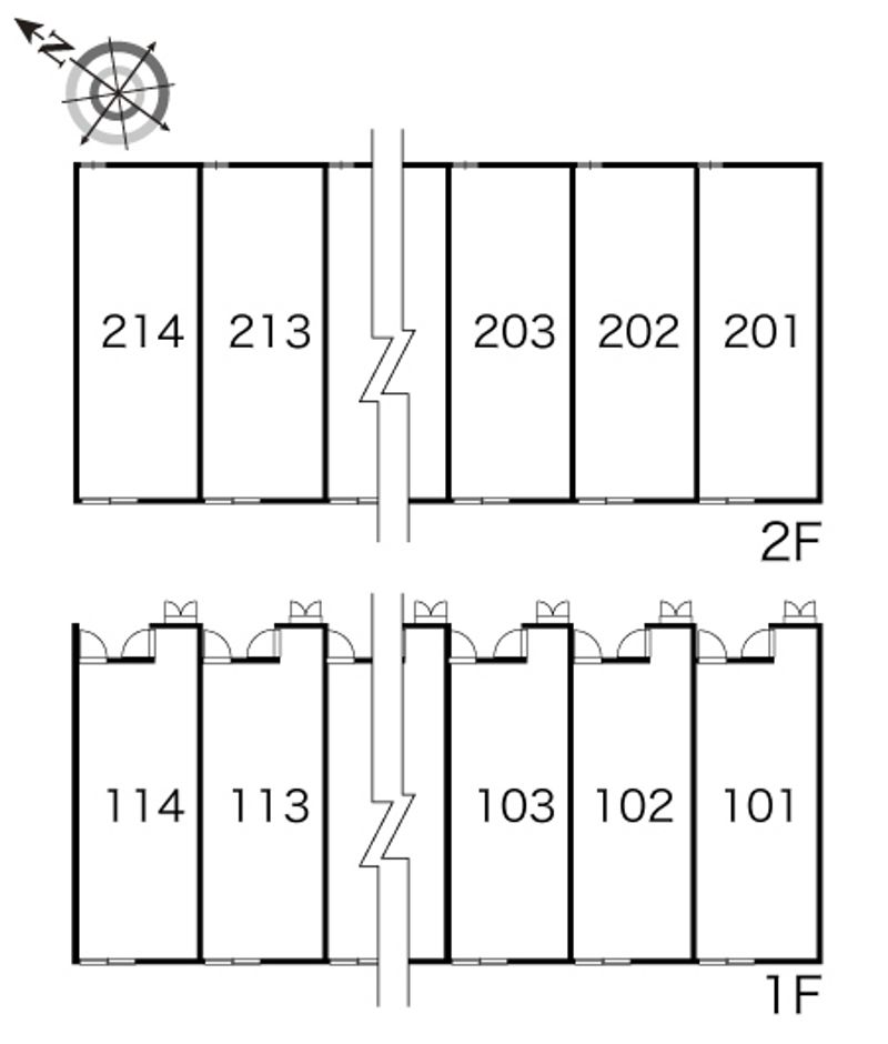 レオパレス野村第一 間取配置図