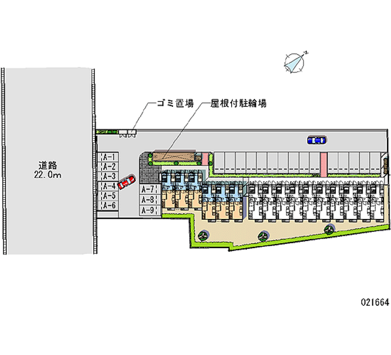 レオパレスキャロットＡ 月極駐車場