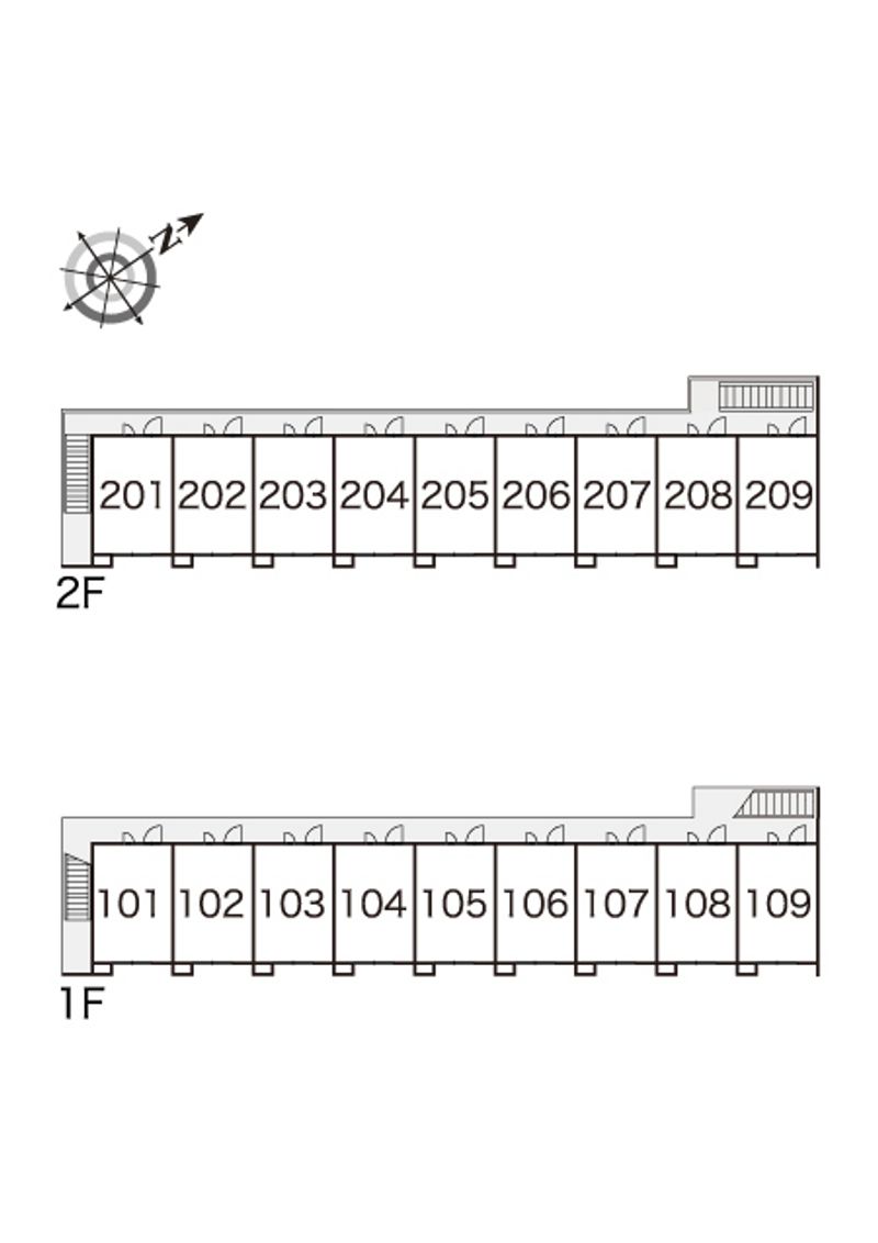 レオパレスＫＯＭＡＴＳＵ 間取配置図