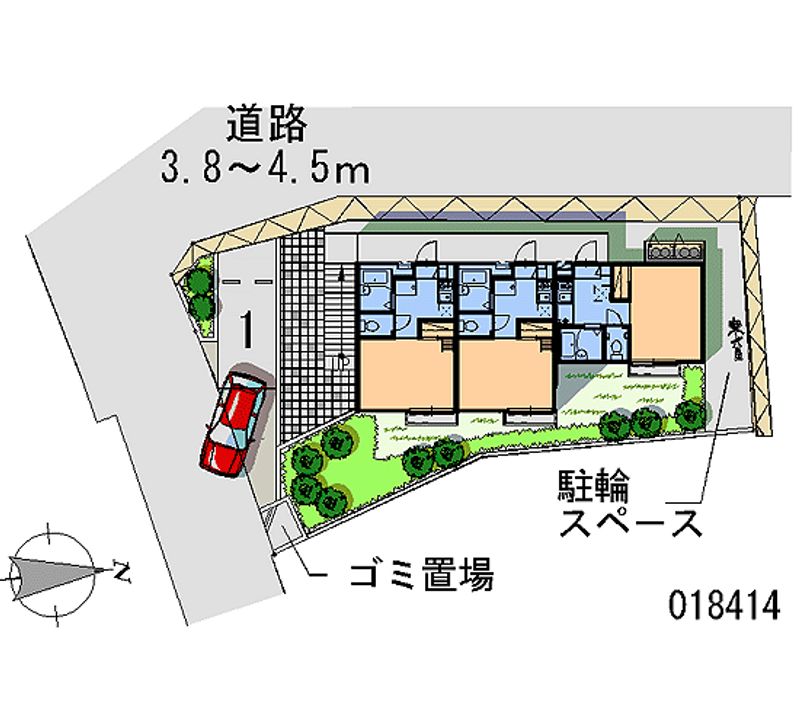 レオパレス篭山西 月極駐車場