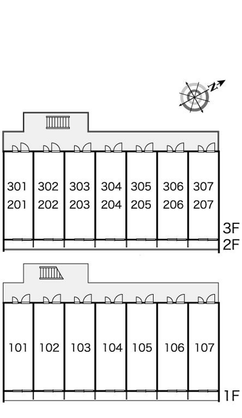 レオパレスハーモニー蕨 間取配置図