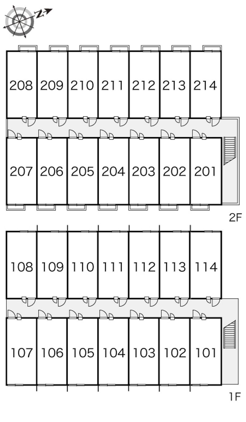 レオパレスヴィルヌーブ醍醐 間取配置図