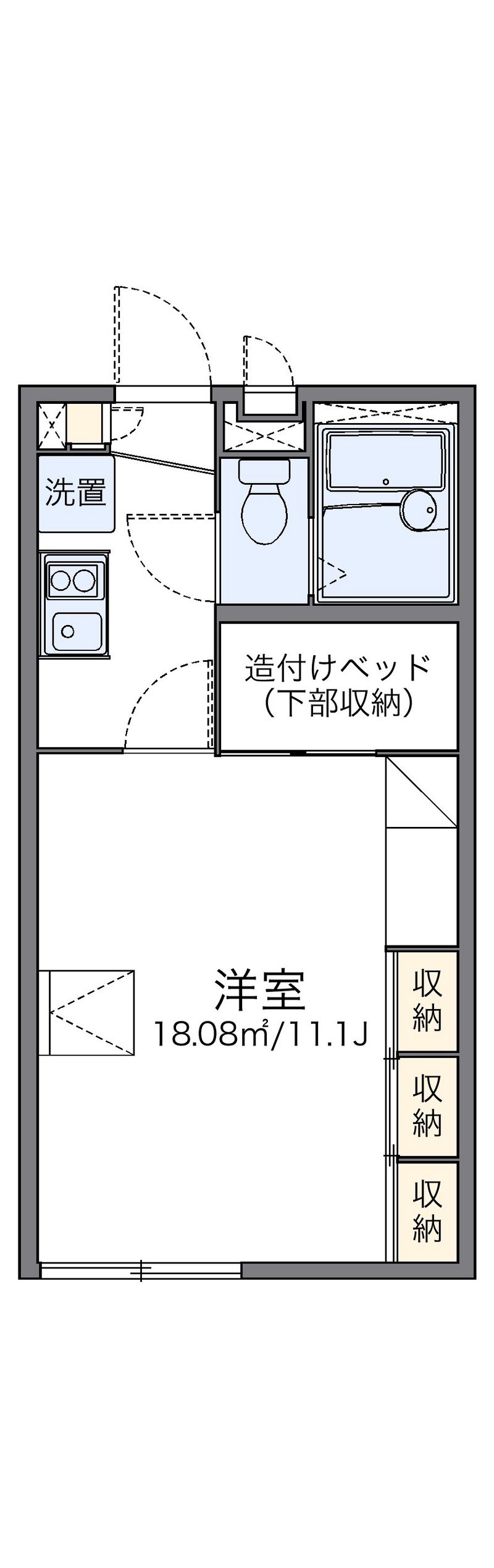 レオパレスＭＥＬＵＫＵ 間取図