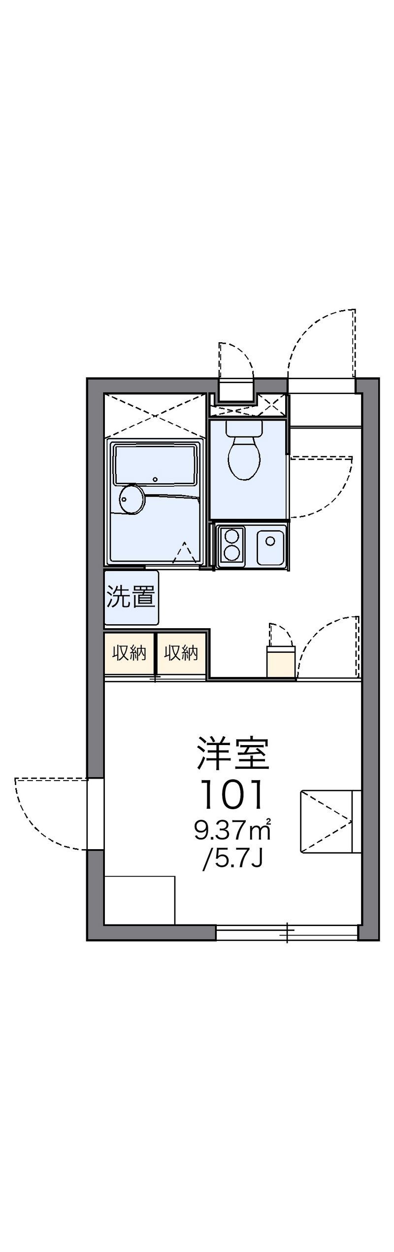 レオパレスアイリス 間取図