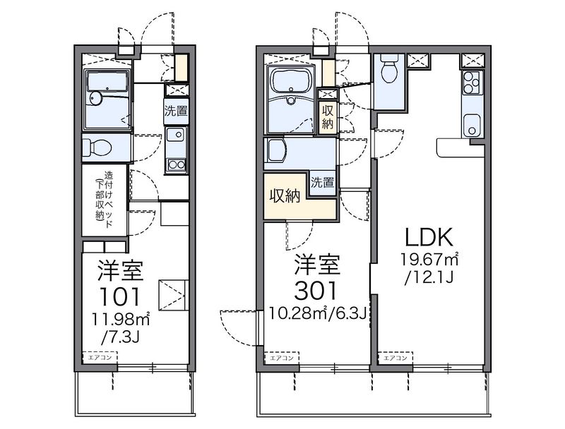 レオパレス南部 間取図