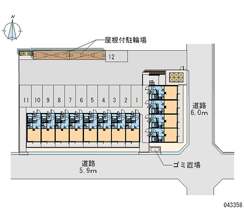 レオパレスコスモスⅡ 月極駐車場