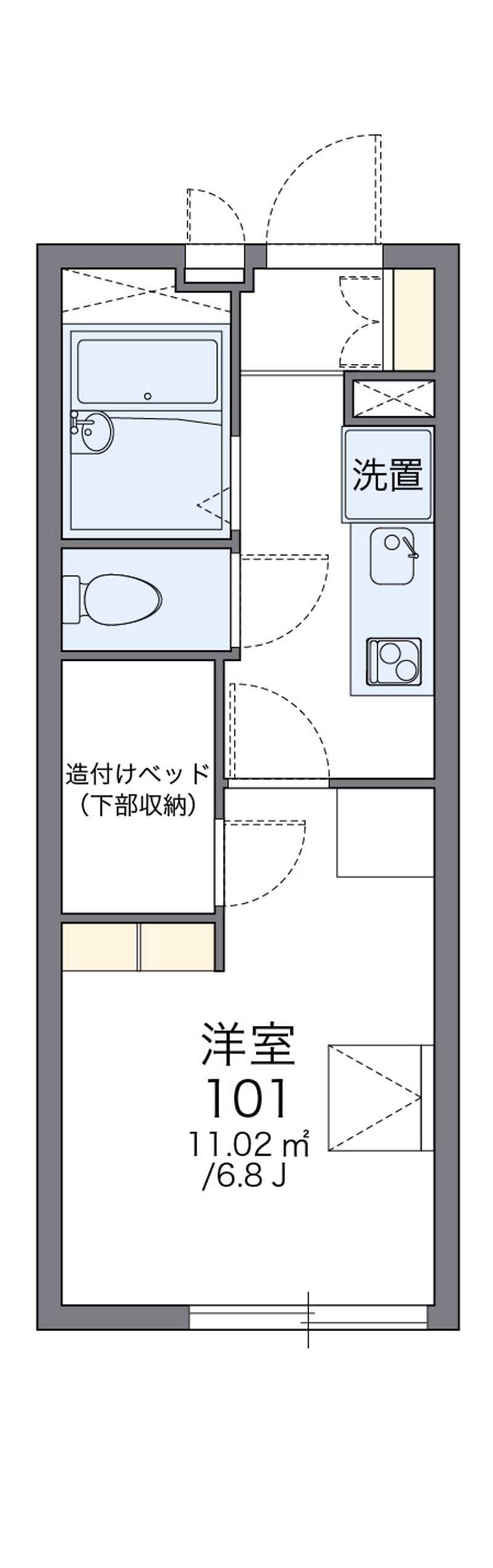 レオパレスβ 間取図
