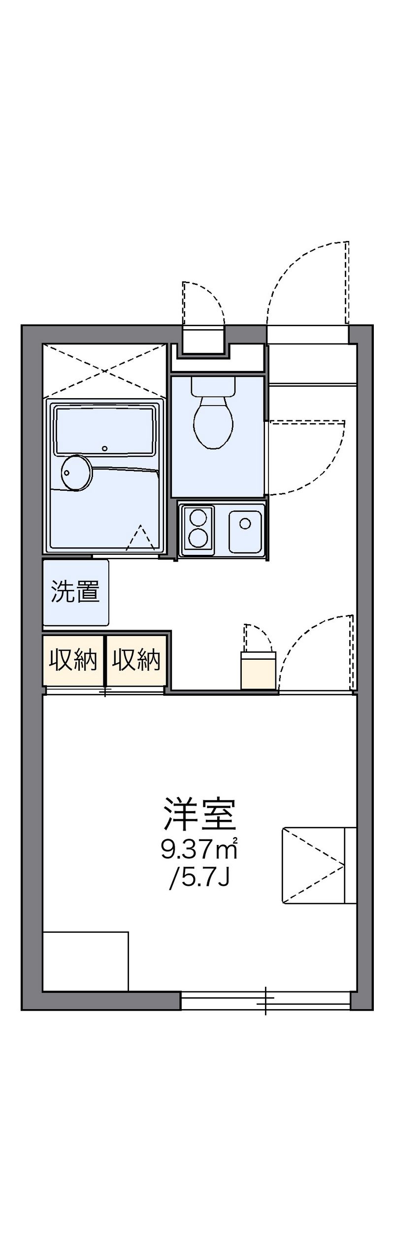 レオパレスリバーサイド竹田 間取図