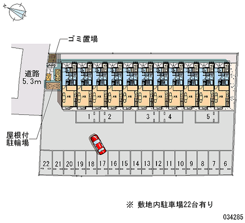 レオパレスアミティエ 月極駐車場