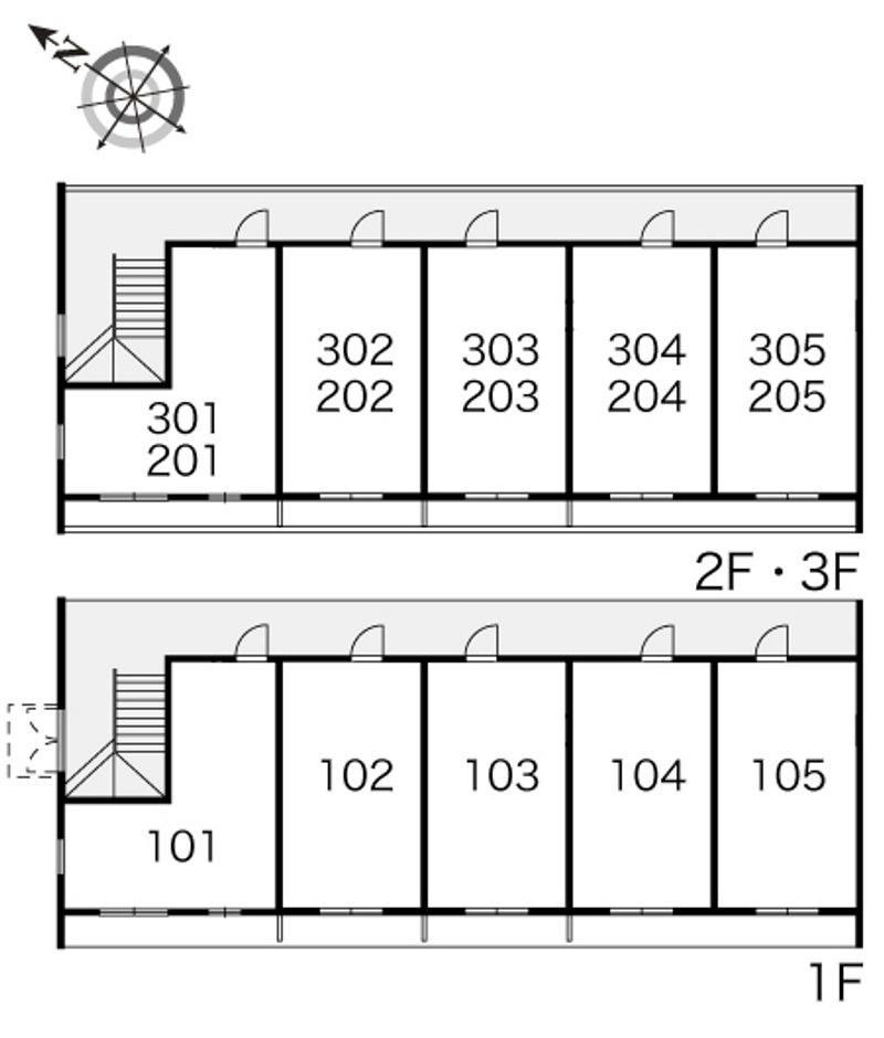 レオパレスイワオ 間取配置図