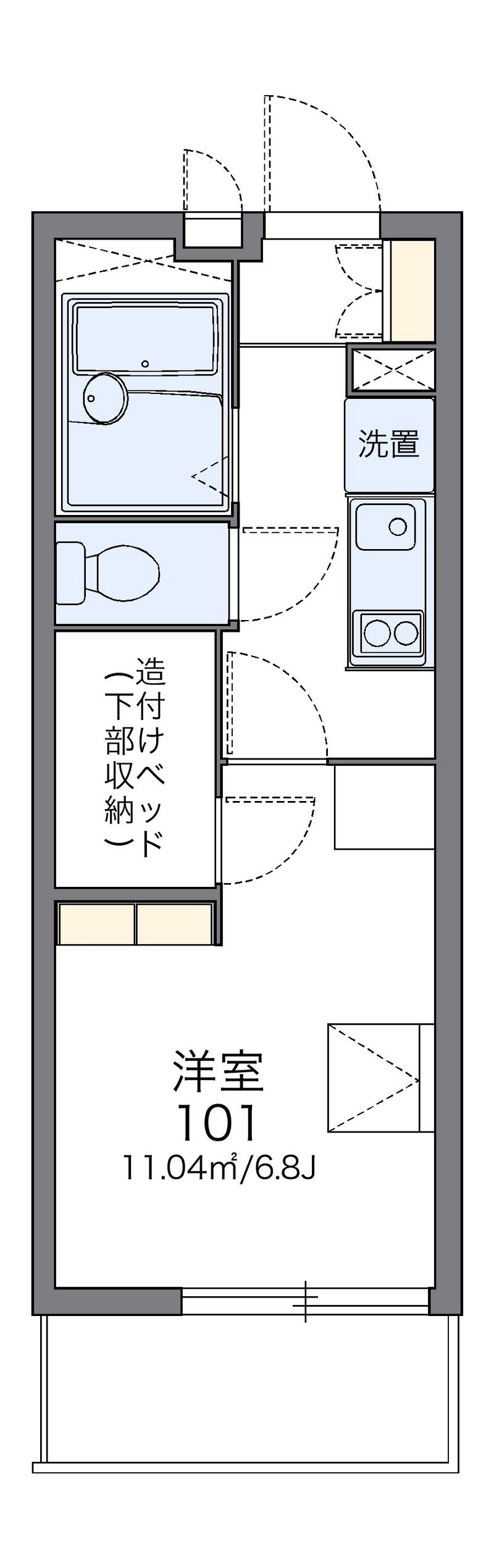 レオパレスメイゾンチュトワイエ 間取図