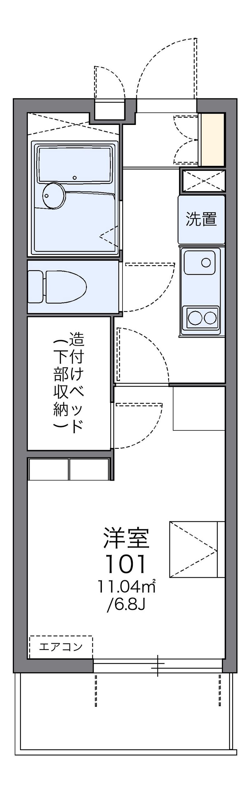 レオパレスＫＡＺＵⅢ 間取図