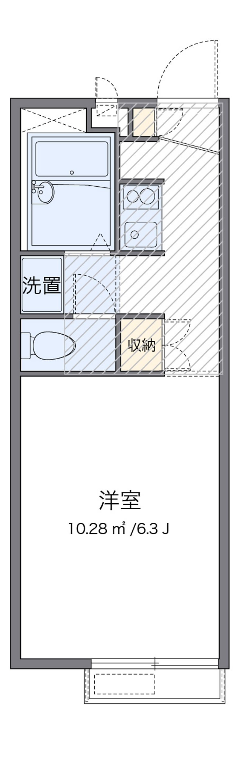 レオパレスエクセル乙高 間取図