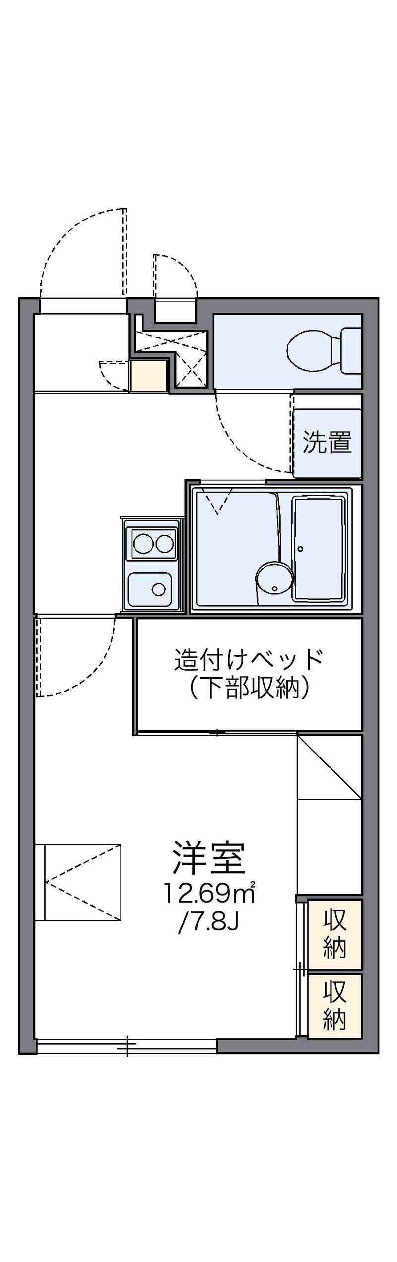 レオパレスカトレア 間取図