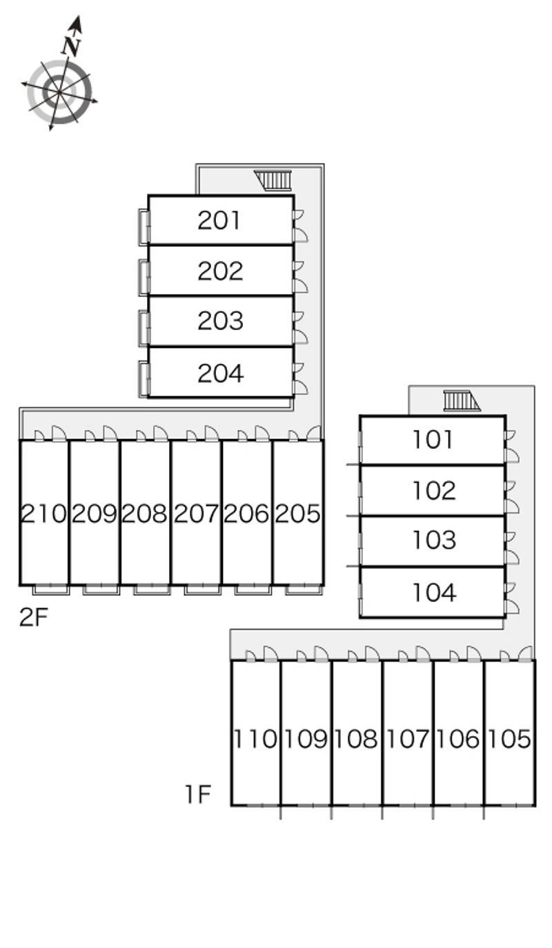 レオパレスフレイグラント 間取配置図