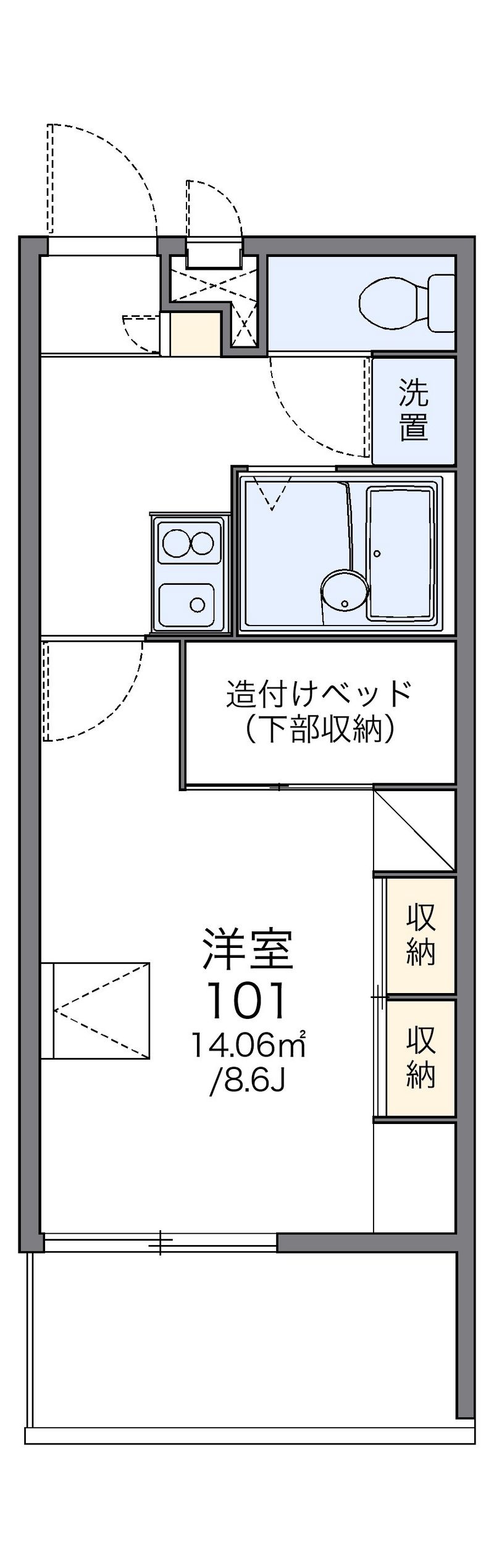 レオパレスコンフォール石橋Ｂ 間取図