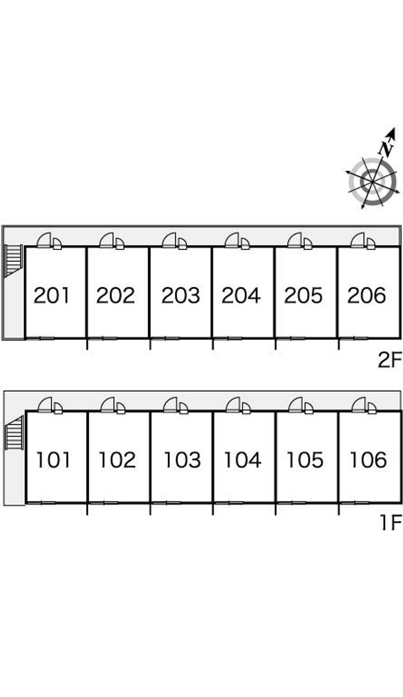 レオパレス白糸橋 間取配置図