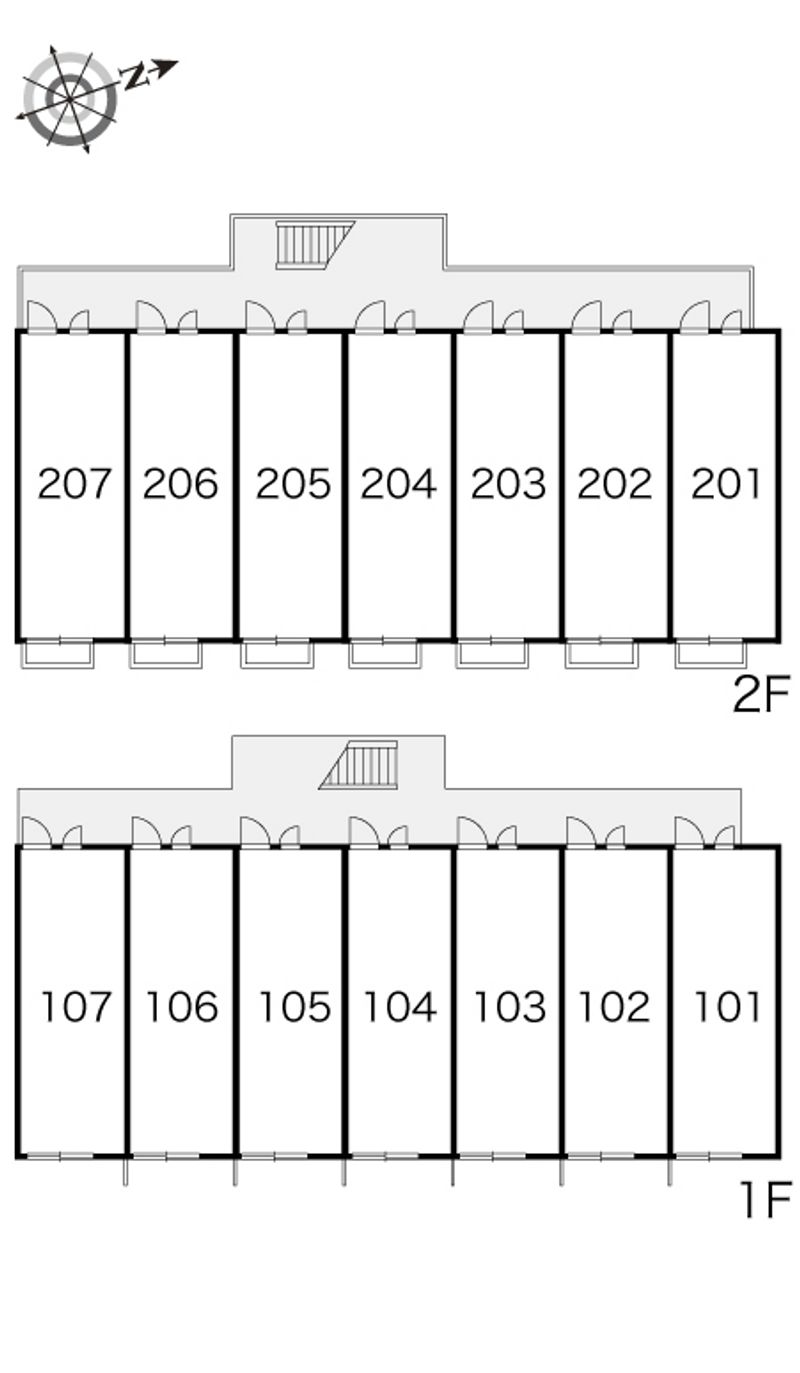 レオパレスナイズ紫竹 間取配置図