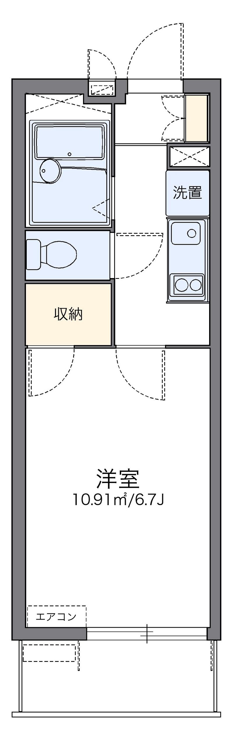 レオパレスしろがね 間取図