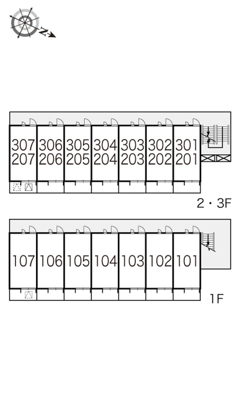 レオパレスＡＫＵＲＡⅡ 間取配置図