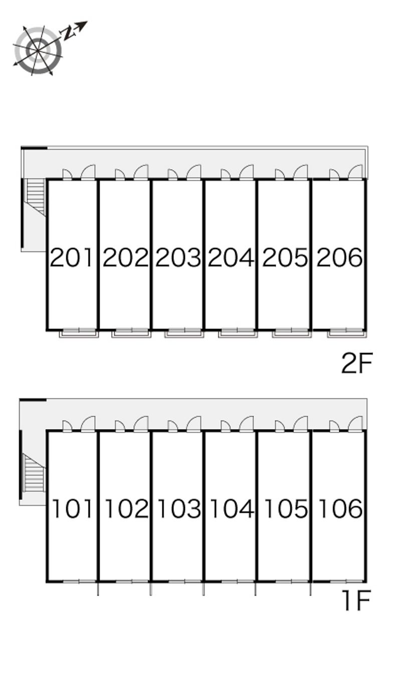 レオパレス漣　２ 間取り配置図