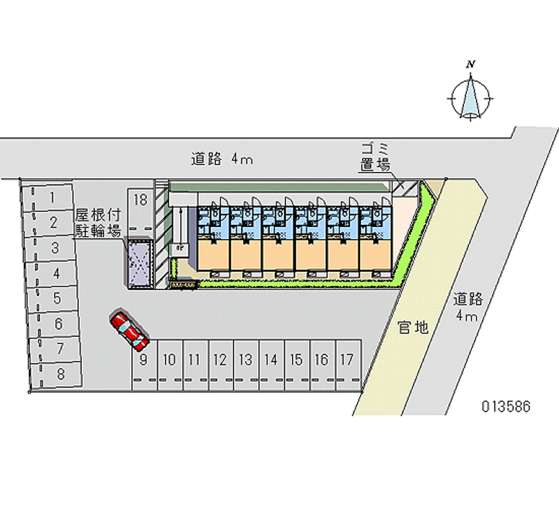 13586 Monthly parking lot