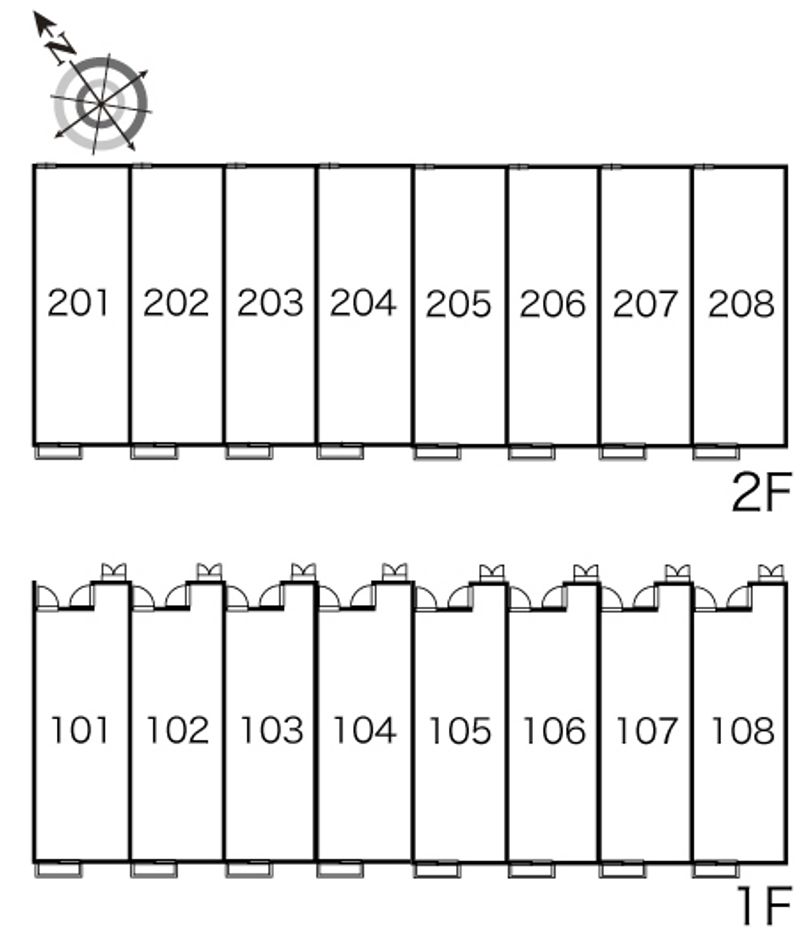 レオパレスドイシャンⅡ 間取配置図