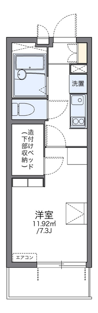 レオパレス鳴尾Ｂ 間取り図