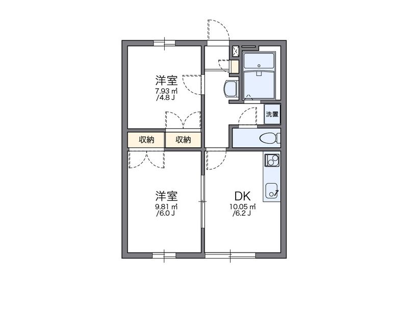 レオパレスチェリー 間取図
