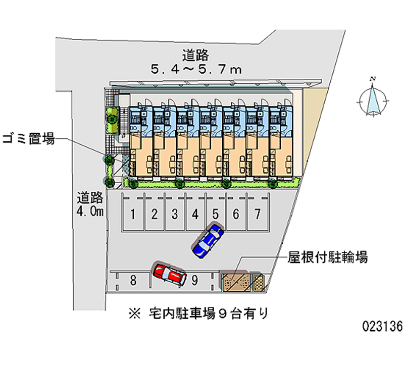 レオパレスレインボー 月極駐車場