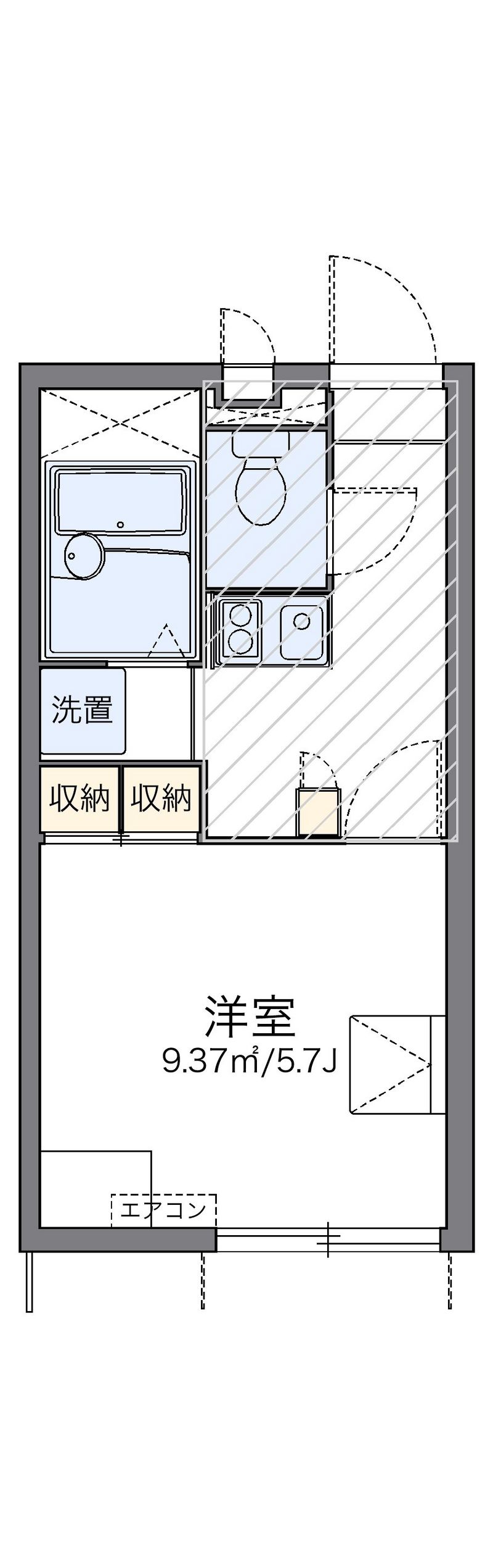 レオパレスサンオーク 間取図