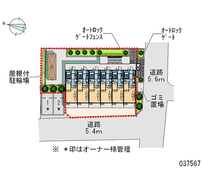 レオパレス中落合ヒルズ 区画図