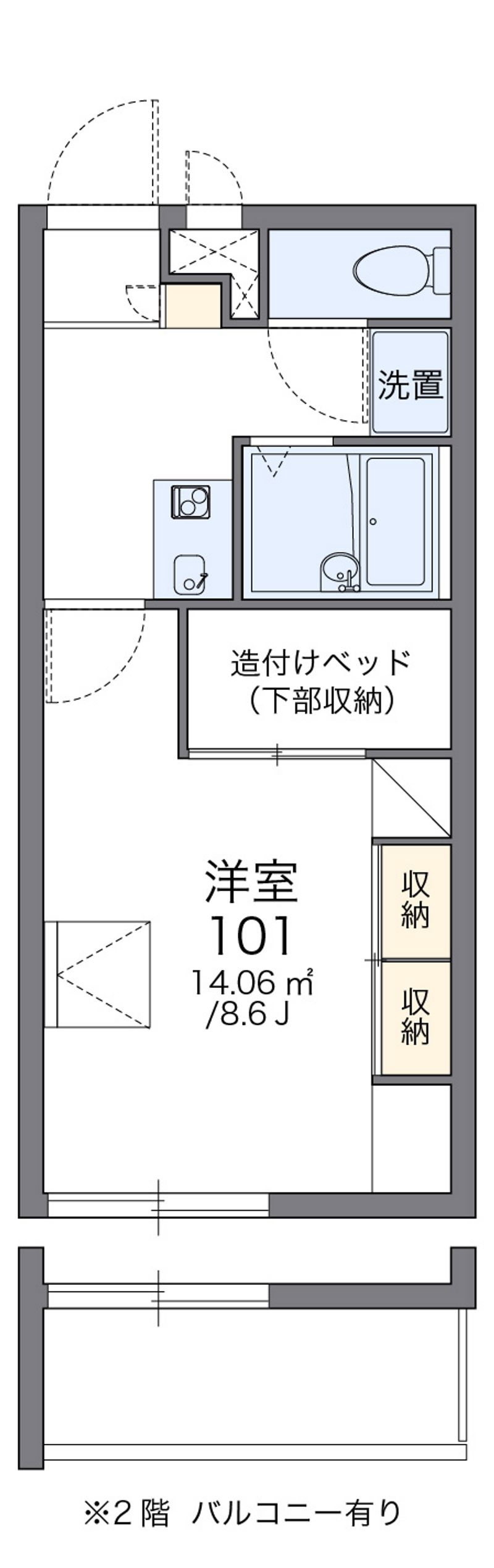 レオパレス八久保 間取図