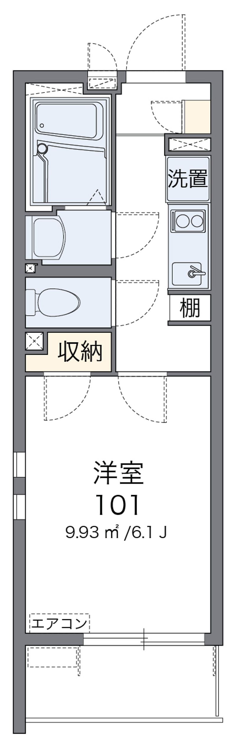 クレイノ立川ピュアコート 間取図
