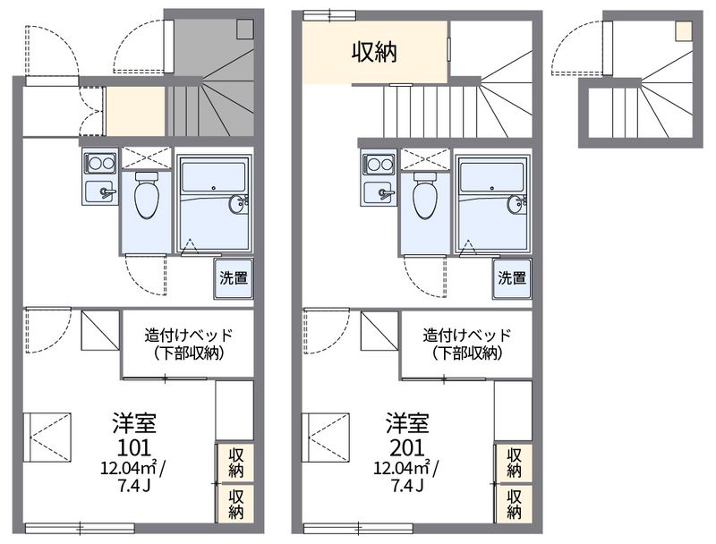 レオパレス若葉 間取図