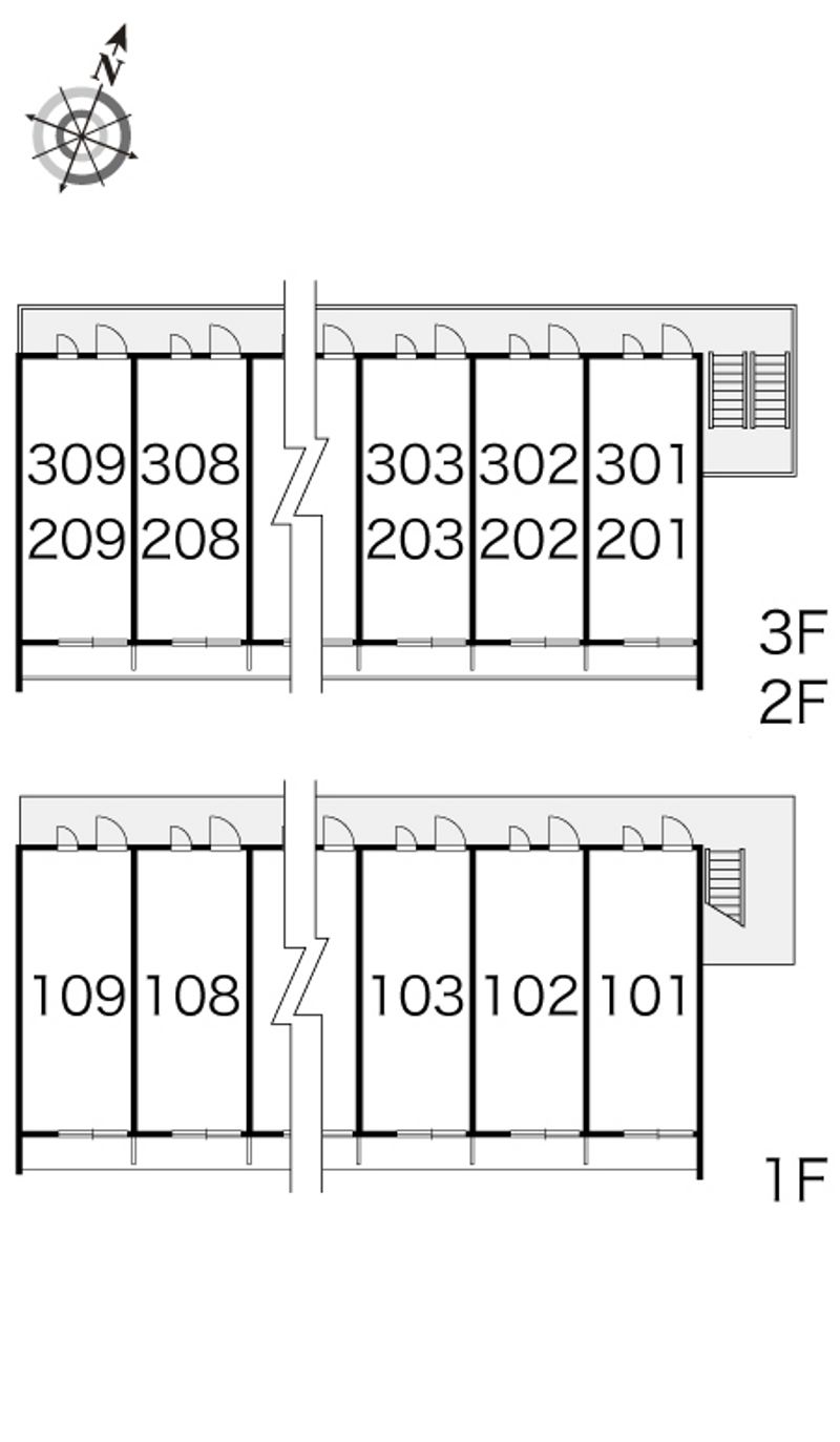 レオパレスＡＬＦＡＣＩＴＹ　Ｈ 間取配置図