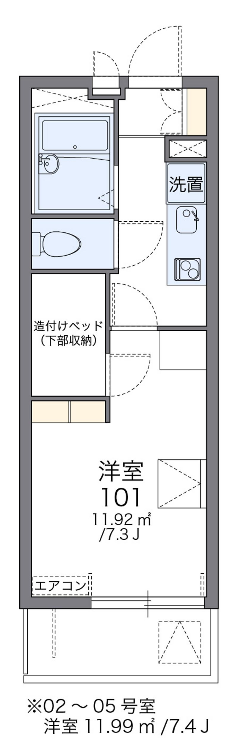 レオパレスＮビレッジ南明大寺 間取図