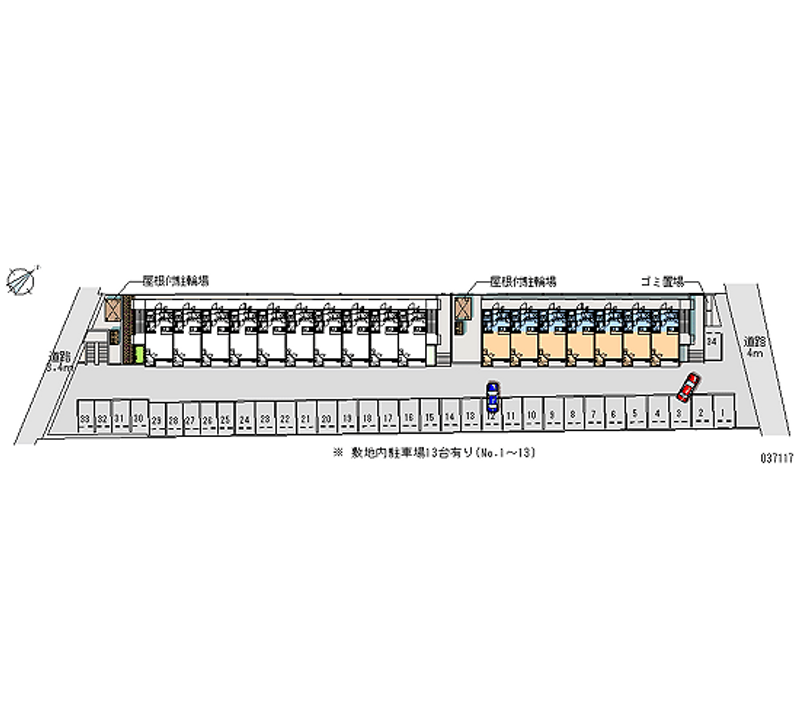 レオパレス大平Ｋ　Ⅱ 月極駐車場