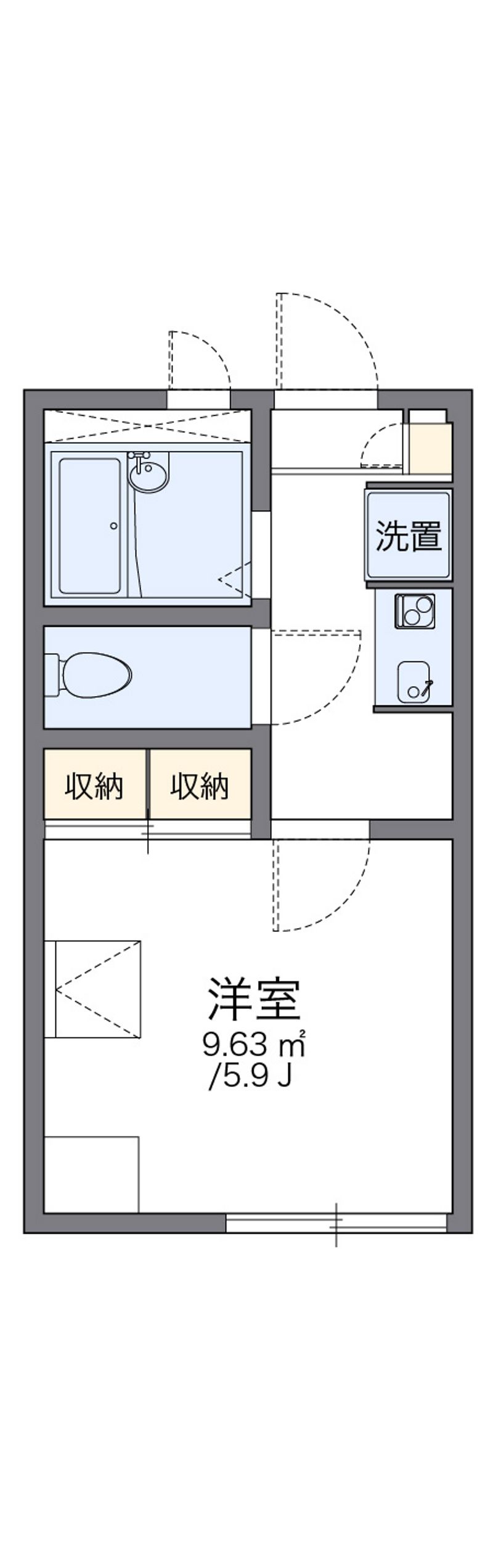 レオパレスリバーエイト 間取図