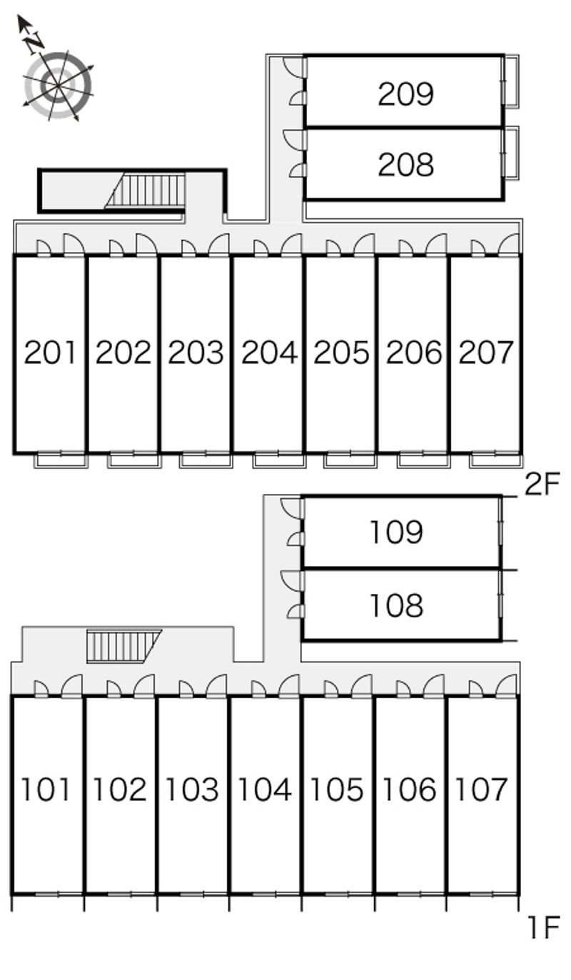 レオパレス北高崎 間取配置図