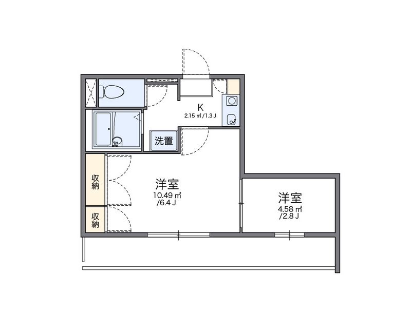 レオパレスサン・マック 間取図