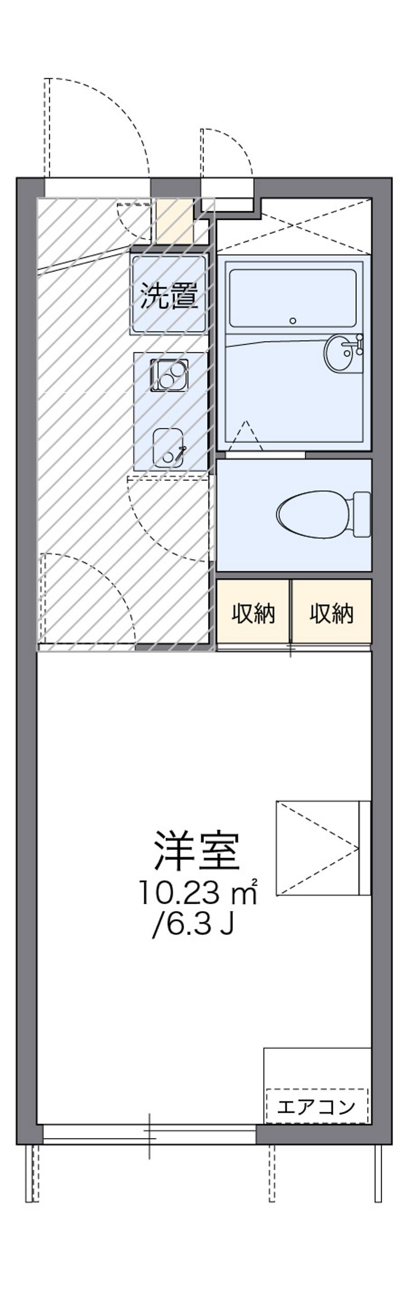 レオパレスコモト大畠 間取図