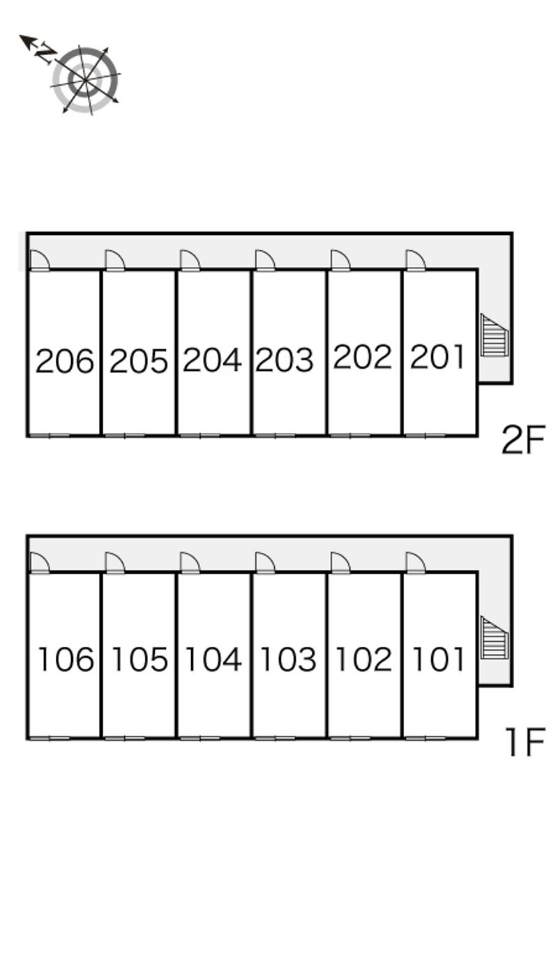 レオパレスアークスＥＮＩＷＡ 間取配置図