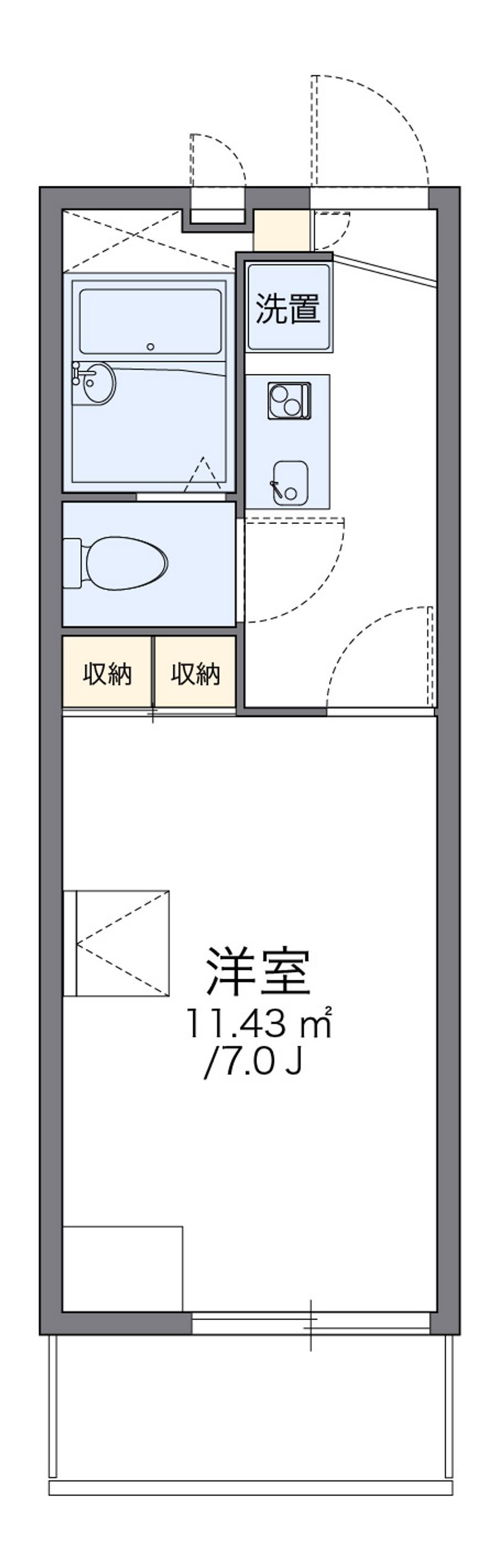 レオパレス１３ＳＴＯＮＥⅠ 間取図