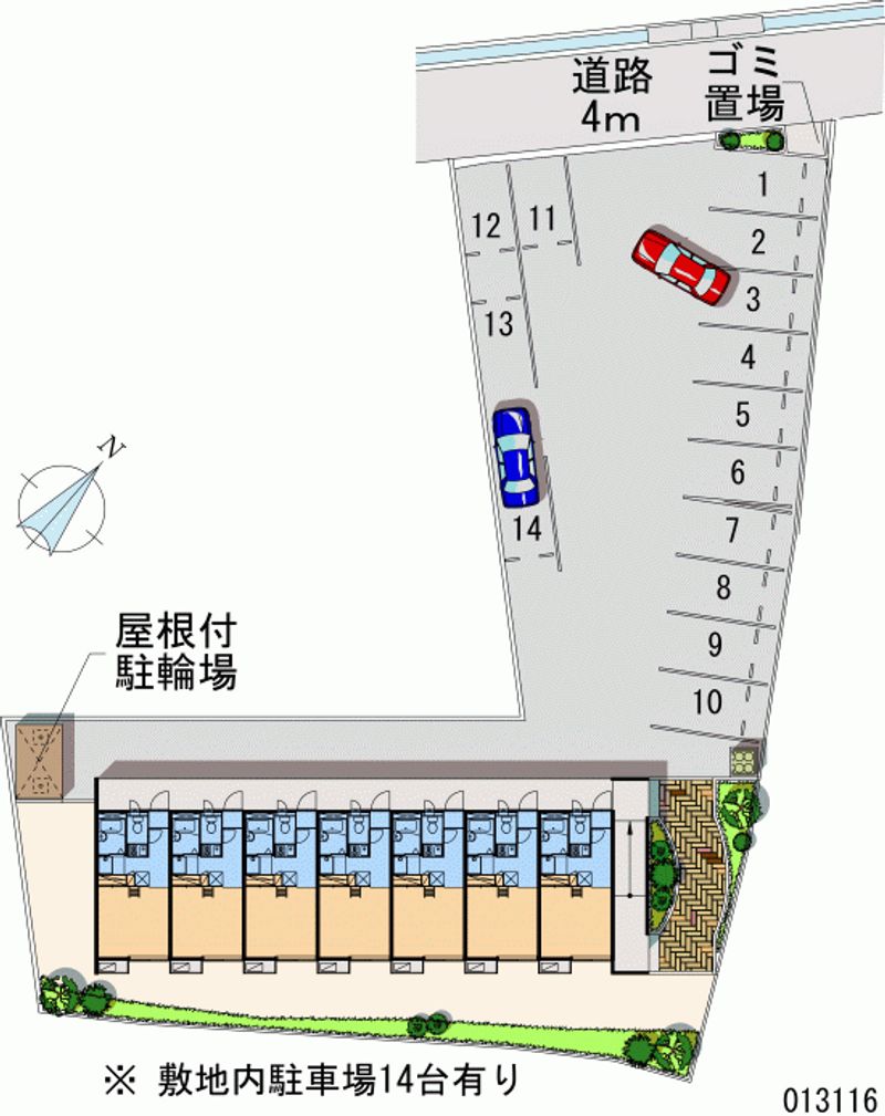 レオパレス千日 月極駐車場