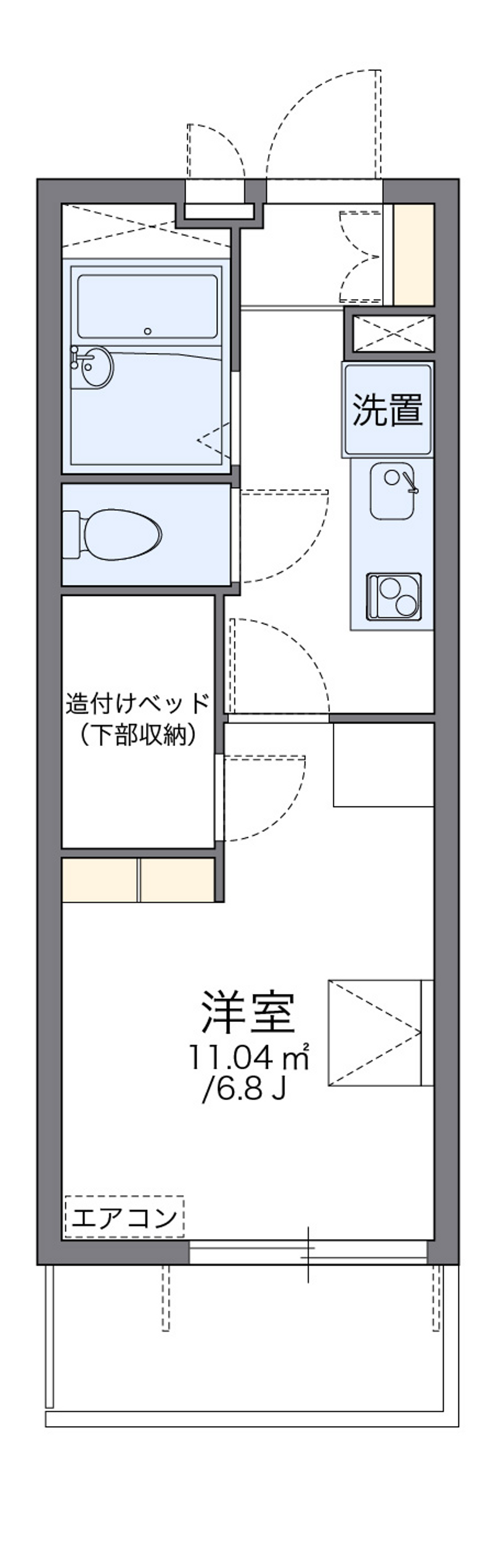 レオパレス21】レオパレスサンマリー３ 201号室